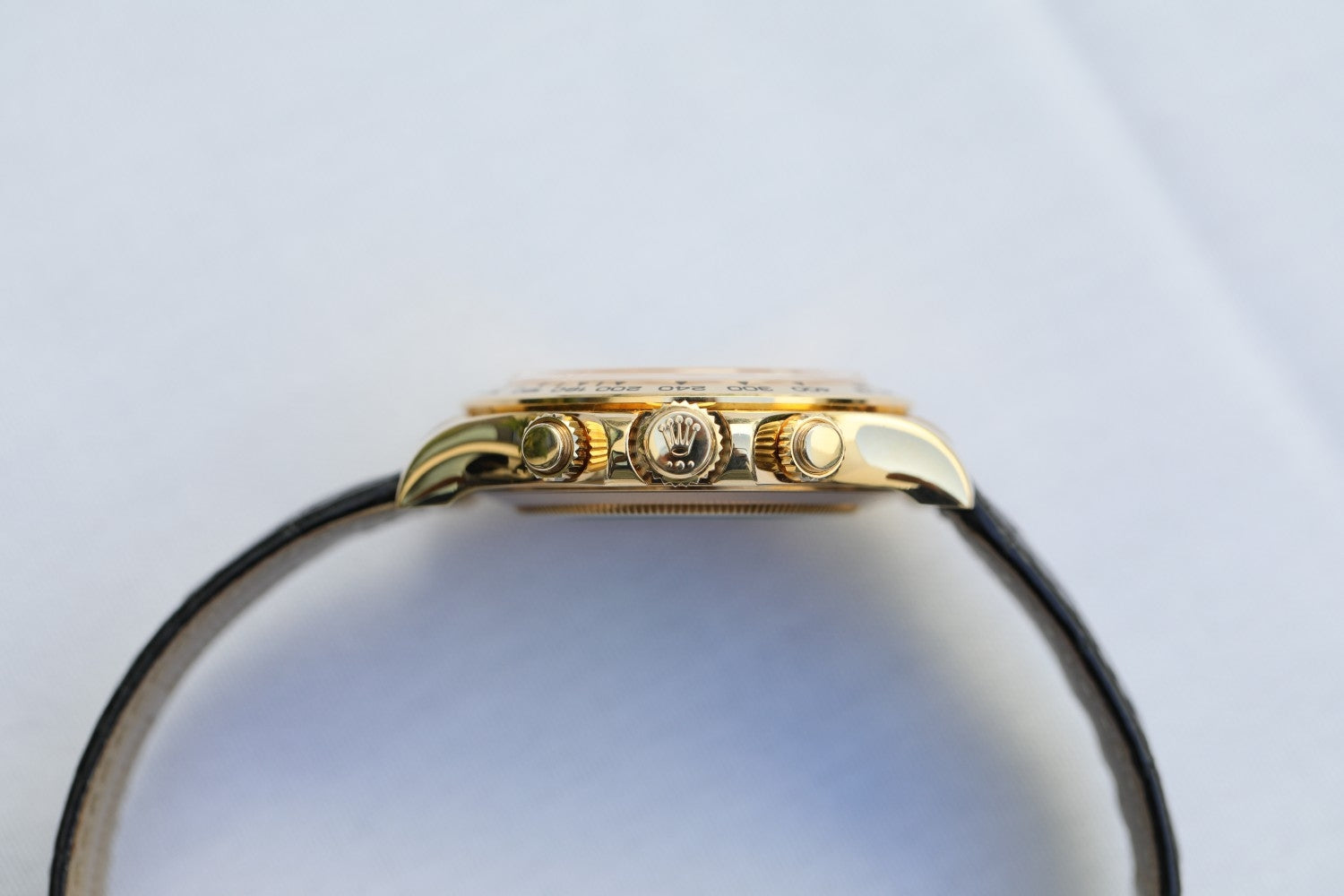 Rolex Daytona 40mm Yellow Gold White Dial Arabic 116518 122ZHT - Beverly Hills Watch Company