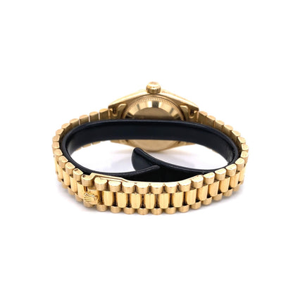 Rolex Datejust 26mm Yellow Gold President White Dial 69178 - Beverly Hills Watch Company