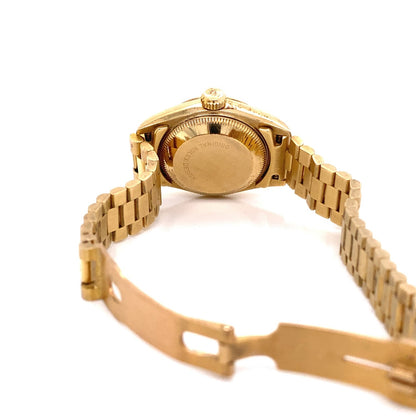 Rolex Datejust 26mm Yellow Gold President White Dial 69178 - Beverly Hills Watch Company