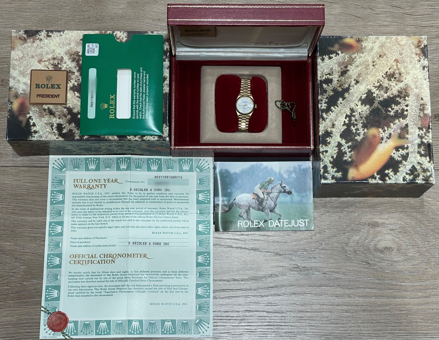 Rolex Datejust 26mm Yellow Gold President White Dial 69178 - Beverly Hills Watch Company