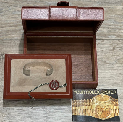 Rolex Day-Date President 18k Yellow Gold 36mm Wood Dial 18038 9QCEJ4 - Beverly Hills Watch Company