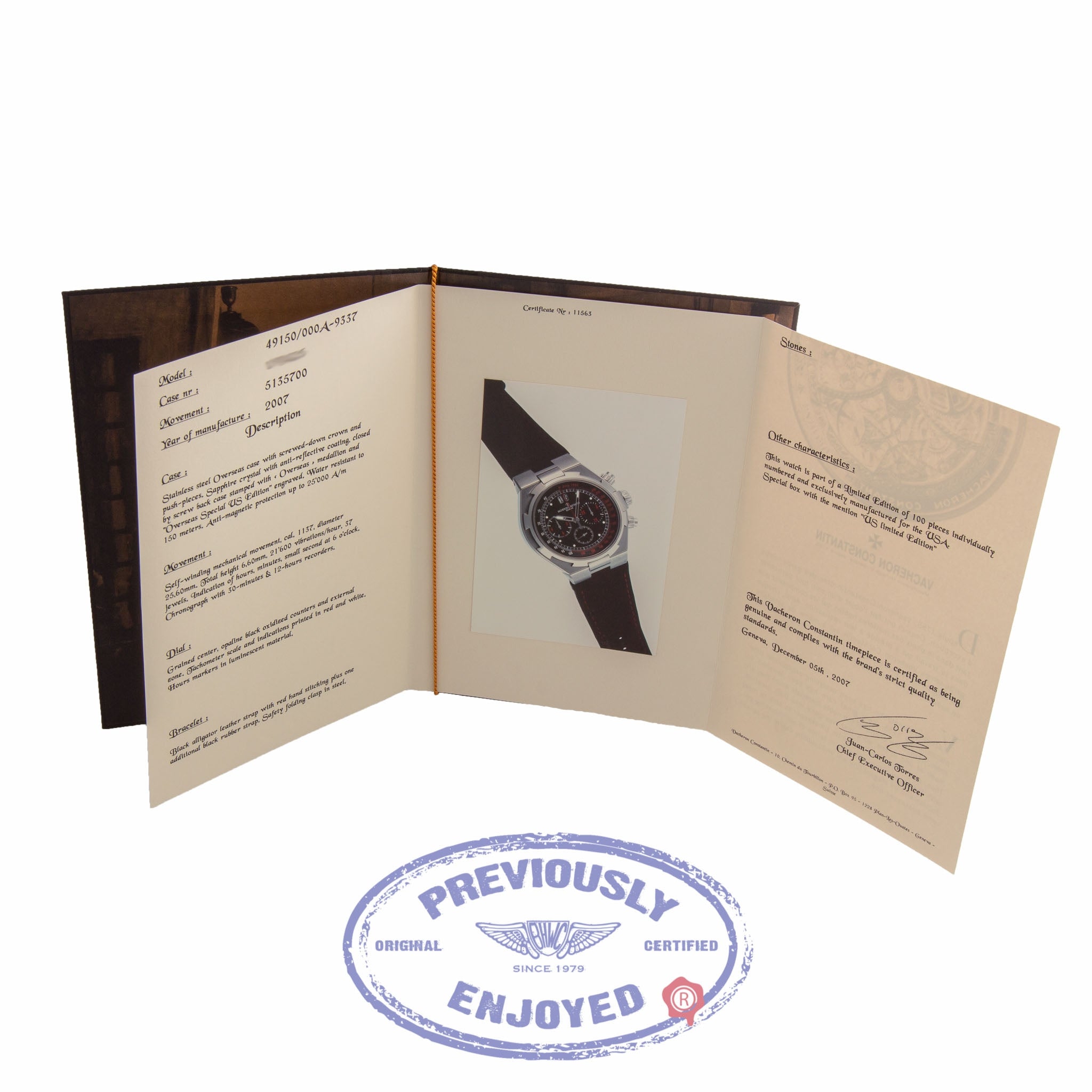 Vacheron Constantin Overseas Special US Limited Edition Stainless