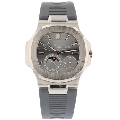Patek Philippe Nautilus 18K White Gold Moonphase Power Reserve 5712g-001