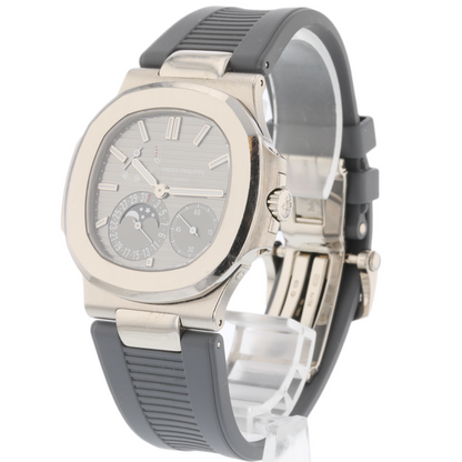 Patek Philippe Nautilus 18K White Gold Moonphase Power Reserve 5712g-001