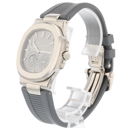 Patek Philippe Nautilus 18K White Gold Moonphase Power Reserve 5712g-001