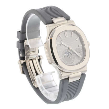 Patek Philippe Nautilus 18K White Gold Moonphase Power Reserve 5712g-001