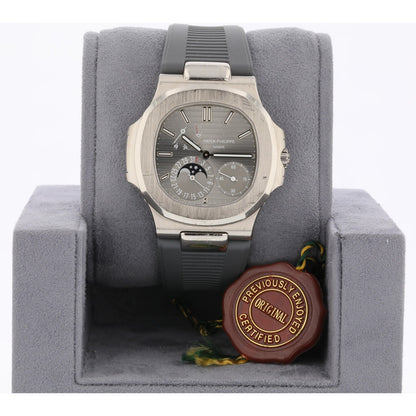Patek Philippe Nautilus 18K White Gold Moonphase Power Reserve 5712g-001
