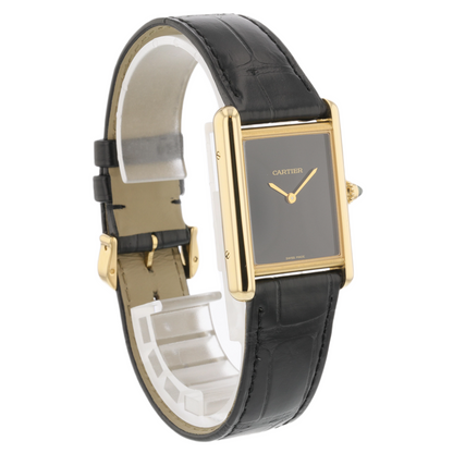 Cartier Tank Louis Yellow Gold Black Lacquer CRWGTA0091