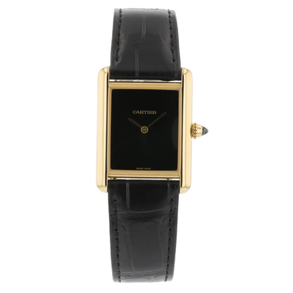 Cartier Tank Louis Yellow Gold Black Lacquer CRWGTA0091