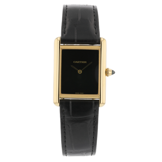 Cartier Tank Louis Yellow Gold Black Lacquer CRWGTA0091