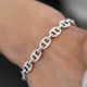 Bella 18k White Gold Diamond Link Bracelet