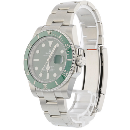 Rolex Submariner Stainless Steel Green Ceramic Bezel and Dial Hulk 116610LV
