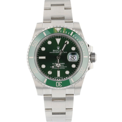 Rolex Submariner Stainless Steel Green Ceramic Bezel and Dial Hulk 116610LV