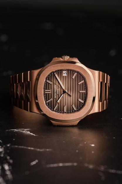 Patek Philippe Nautilus Rose Gold Brown Dial 5711/1R-001
