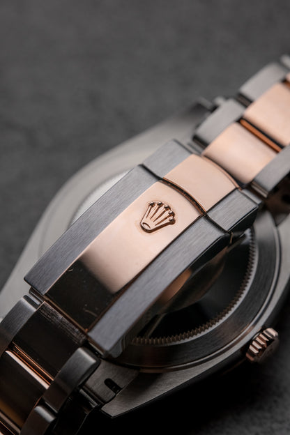 Rolex Datejust 41mm Everose and Stainless Steel Wimbledon Oyster 126331