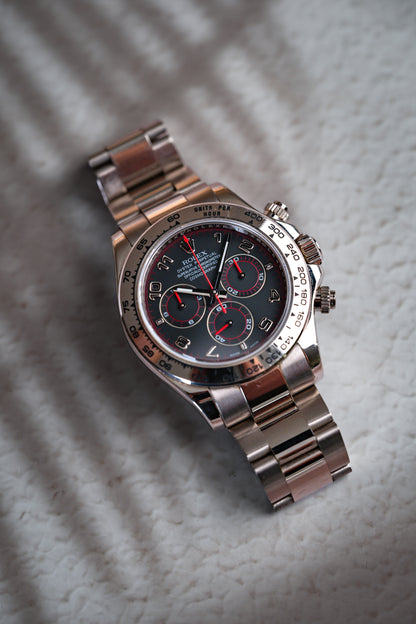 Rolex Daytona White Gold Oyster Bracelet Black Dial 116509