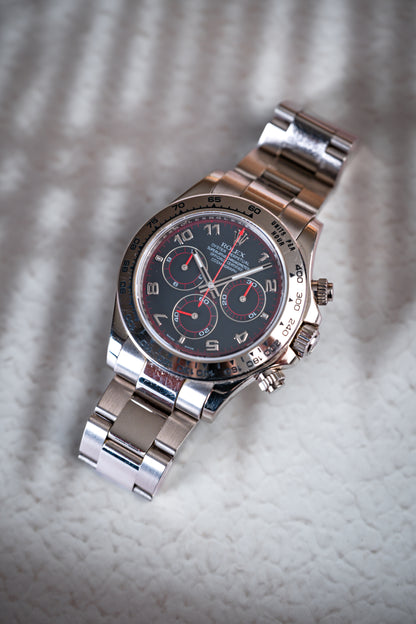 Rolex Daytona White Gold Oyster Bracelet Black Dial 116509