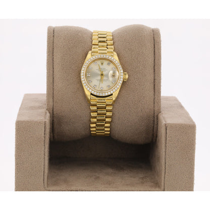 Rolex Datejust 26mm 18k Yellow Gold President Diamond Dial 6917