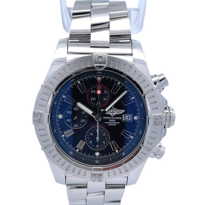 Breitling Super Avenger Chronograph 48MM Stainless Steel Automatic Black Dial Bracelet A1337011/B9