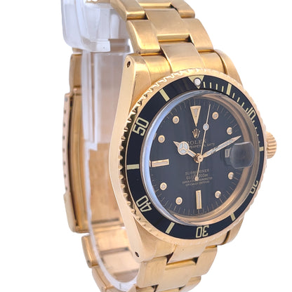 Rolex Submariner 1680 Black Nipple Dial 18K Yellow Gold