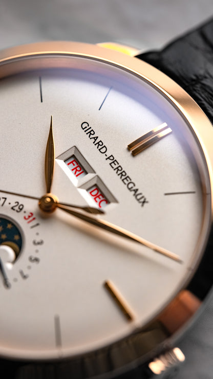 Girard Perregaux Full Calendar 1966 Rose Gold Watch 49535-52-151-BK6A