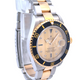 Rolex Submariner Steel and Yellow Gold Champagne Serti Diamond Dial 16613