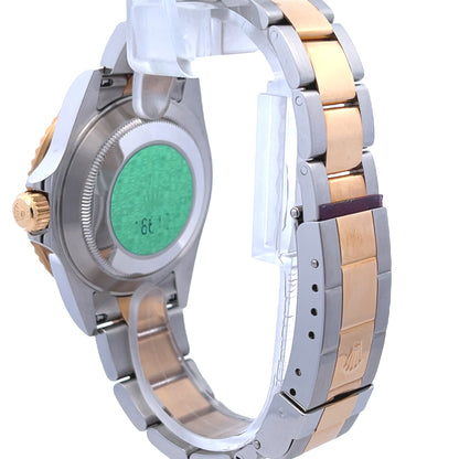 Rolex Submariner Steel and Yellow Gold Champagne Serti Diamond Dial 16613