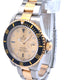 Rolex Submariner Steel and Yellow Gold Champagne Serti Diamond Dial 16613