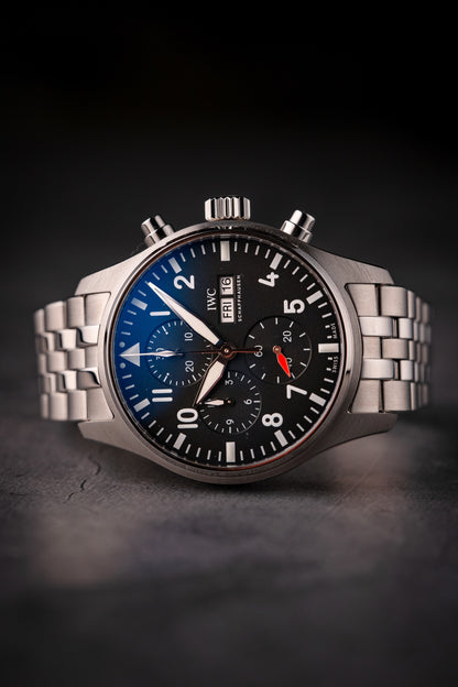 IWC Pilot Chronograph 43mm Stainless Steel Black Dial IW378002