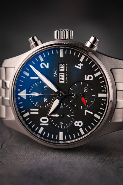 IWC Pilot Chronograph 43mm Stainless Steel Black Dial IW378002