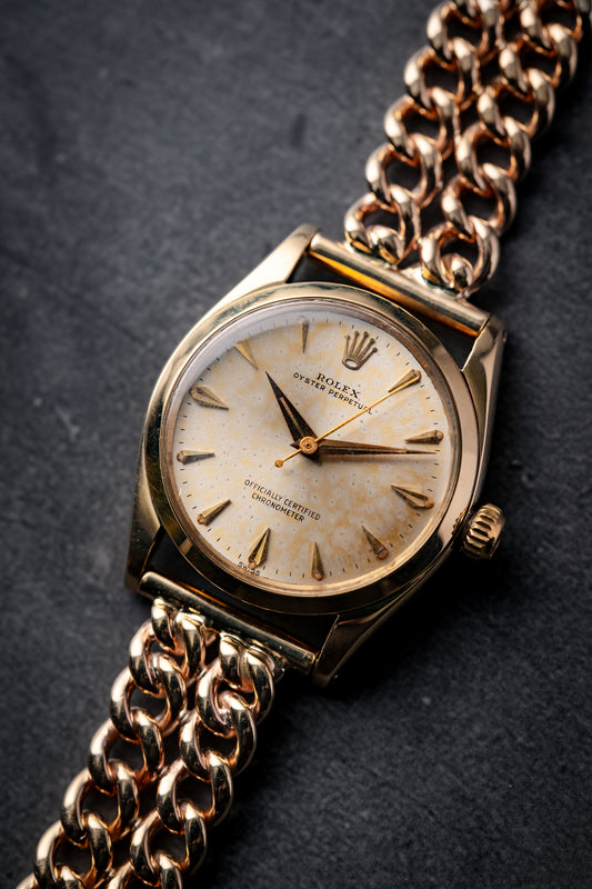 Rolex Vintage Circa 1946 Yellow Gold Link Bracelet Automatic 6548