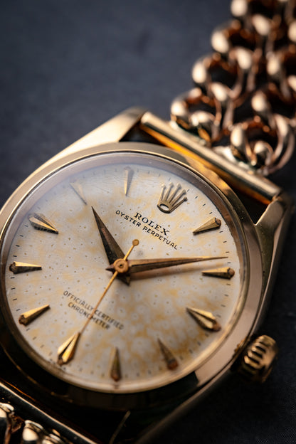 Rolex Vintage Circa 1946 Yellow Gold Link Bracelet Automatic 6548