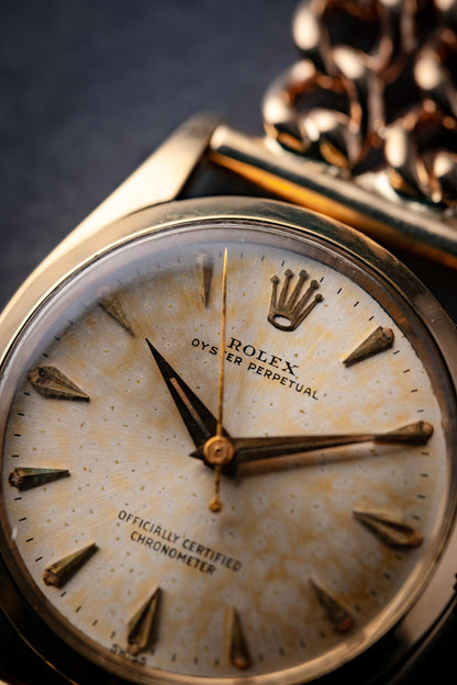 Rolex Vintage Circa 1946 Yellow Gold Link Bracelet Automatic 6548