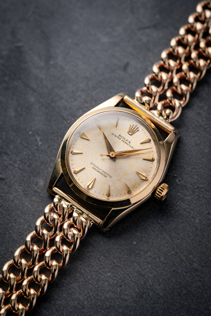 Rolex Vintage Circa 1946 Yellow Gold Link Bracelet Automatic 6548