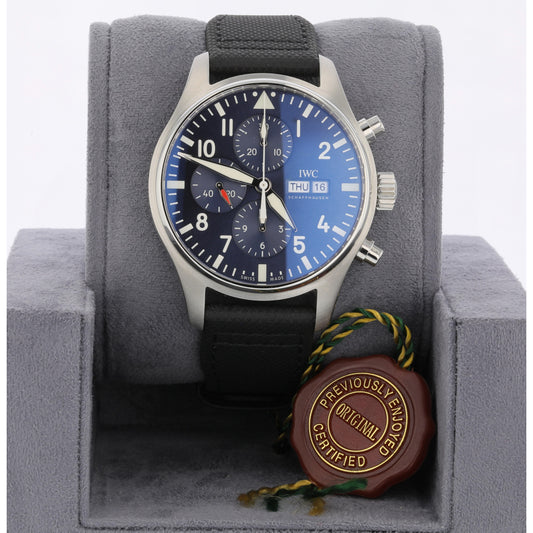 IWC Pilot 43mm Le Petit Prince Chronograph Stainless Steel IW377714