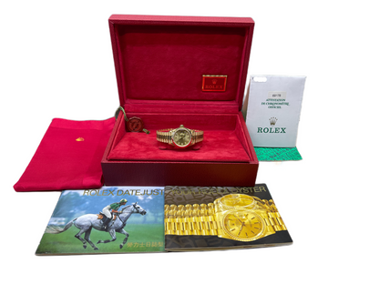 Rolex Datejust 26mm Yellow Gold President Diamond Dial 69178
