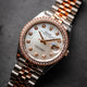 Rolex Datejust 36mm Everose and Stainless Steel Diamond Bezel Mother of Pearl 126281RBR