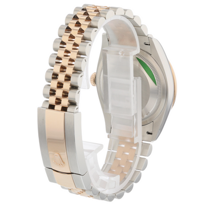 Rolex Datejust 36mm Everose and Stainless Steel Diamond Bezel Mother of Pearl 126281RBR