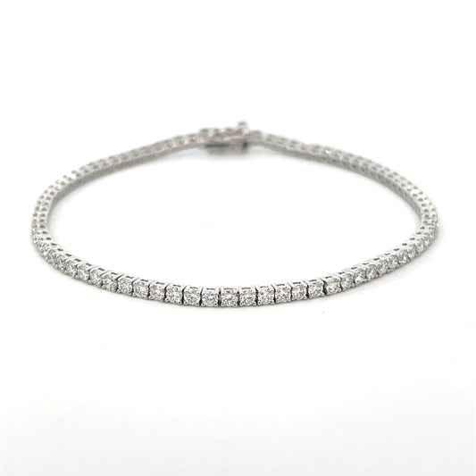 Tennis Bracelet Natural Diamond 18k White Gold
