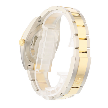 Rolex Datejust 41mm Stainless Steel 18k Yellow Gold Oyster Bracelet Silver Dial 126333