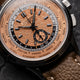 Patek Philippe World Time Flyback Chronograph Stainless Steel Rose Dial 5935a-001