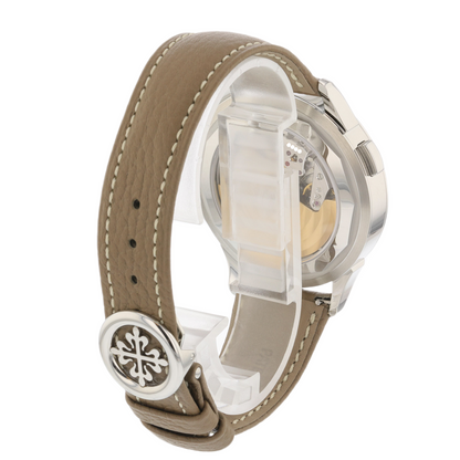 Patek Philippe World Time Flyback Chronograph Stainless Steel Rose Dial 5935a-001