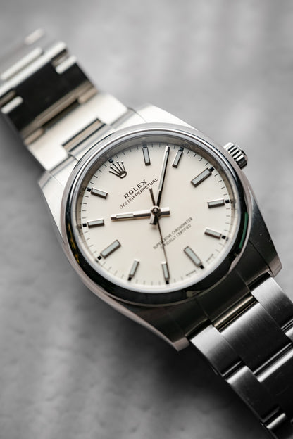 Rolex Oyster Perpetual 34mm Olive Green Dial 114200