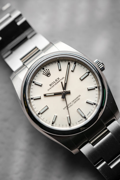 Rolex Oyster Perpetual 34mm Olive Green Dial 114200