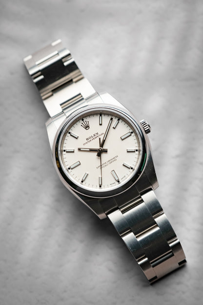 Rolex Oyster Perpetual 34mm Olive Green Dial 114200