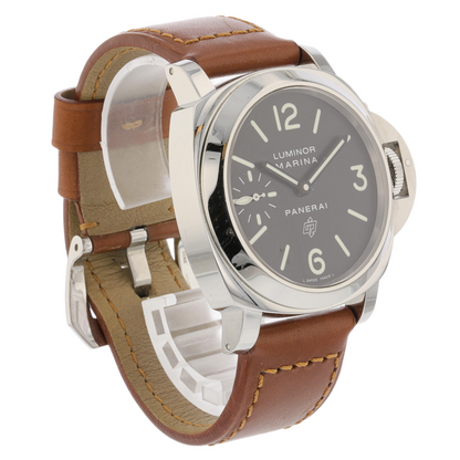 Panerai Luminor Marina Logo 44mm Stainless Steel Black Dial PAM00005