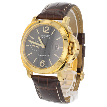 Panerai Luminor Marina 44mm Yellow Gold Carbon Fiber Dial PAM00140