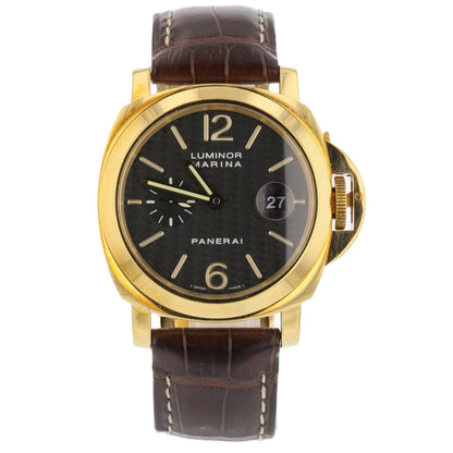 Panerai Luminor Marina 44mm Yellow Gold Carbon Fiber Dial PAM00140