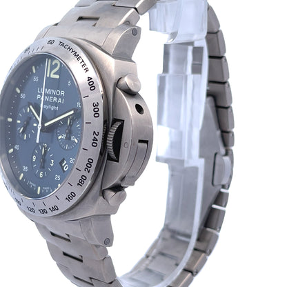 Panerai Luminor Daylight 44mm Titanium Chronograph Blue Dial PAM327