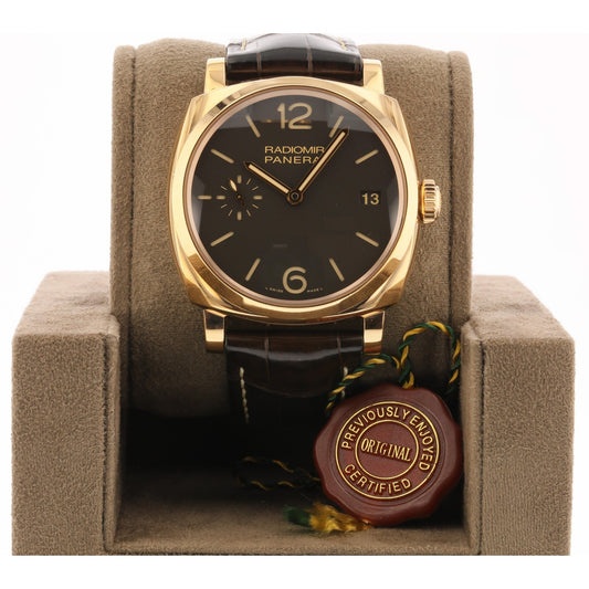 Panerai Radiomir 1940 3 Days Oro Rosso Brown Dial PAM00515